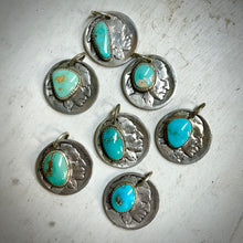 Load image into Gallery viewer, Chief Single Stone Nickel Pendants
