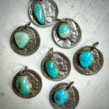 Load image into Gallery viewer, Chief Single Stone Nickel Pendants
